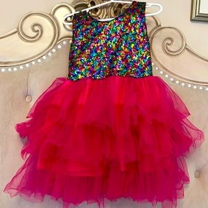 Hot pink party dress size 4t